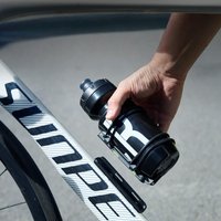Bike Water Bottle Holder, Quick-Release Magnetic, Sturdy Cup Holder, Secure No-Fall Buckle, with Straps & Screw Tool, Black
