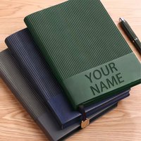 Customized Logo Lined Pages A5 Notebook Personalized Name PU Notepad Fashion Diary Journal School Office Supplies Student Gifts
