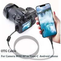 Camera OTG Cable Type-C to Mini 8Pin Photo Transfer+Charging Compatible with Canon/Sony/Fuji Instant Photo Transfer Cable