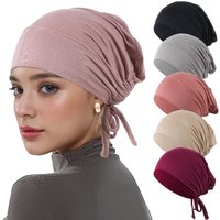 Eid Ul-Fitr Ultra-Soft Stretch Hijab Cap โ Ethnic Style Ribbon Base Head Wrap, Comfortable Snug Fit for Women