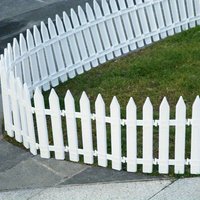 10pcs Plastic Fence Border Picket Courtyard Indoor Garden Flower Vegetable Fence Border Picket Small Fence Border Picket