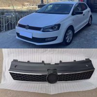 For Volkswagen VW Polo 6R 2009 2010 2011 2012 2013 ABS Front Bumper Mask Mesh Cover Racing Grille Honeycomb Grill Center Grille