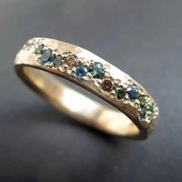 Vintage Inlaid Multicolored CZ Women's Ring Aesthetic Gold Color Geometry Daily Wear Party Jewelry Anniversary Gift