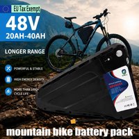 48V 52V 20AH-40AH Lithium-Akku für Elektrofahrräder, Dreieckiger Hochleistungs-BMS 50A Superstarker LG A-Klasse-Akku, 500W-3000W Motor, Geeignet für Elektro-Mountainbikes