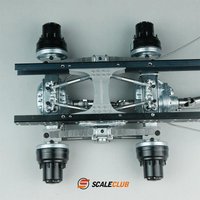 SCALECLUB TAMIYA 1/14 trailer truck dump truck simulation metal two axes hanging Qianqiu suspension