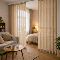 Room Divider Curtain Privacy Partition for Bedroom Living Room Studio Apartment Hanging Door Curtain Home Decor