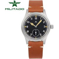Militado V2 Version Military D12 Watch 36mm AR Sapphire Quartz Movement Watches Waterproof Sub-second Stainless Steel Wristwatch