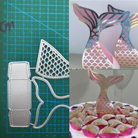 Fish Tail Metal Cutting Dies Stencil Scrapbooking Diy Album Stamp Paper Card Embossing Decor Craft Knife Mould