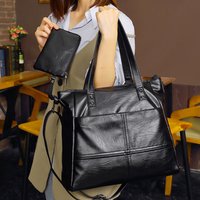 Women's PU Synthetic Leather Large-capacity Handbag Single Shoulder Crossbody Bag Business Office Tote Bag Mother Bag