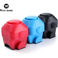 AliExpress West Biking WEST BIKING Electric Bicycle Bell 130dB Horn Rainproof MTB Road Bike Handlebar Ring Silica Gel Shell Speaker Cycling Accessories