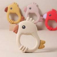 2015 New Design Colorful Parrot Teether - Food-Grade Silicone Baby Teething Toy (BPA-Free) baby teether