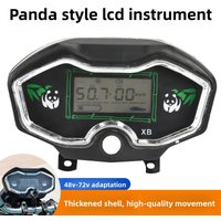 Elektrisches Dreirad-Armaturenbrett, Geschwindigkeits- und Leistungsanzeige im Panda-Stil mit Flüssigkristall, 48 V – 72 V Universal-Instrumentenbaugruppe.