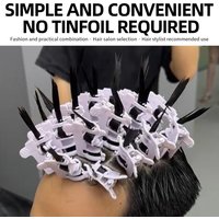 25Pcs Reusable Men's Perm Clips for Short Hair, Curl Styling Hook Loop Rollers, Barbershop Perming Tools Accessories