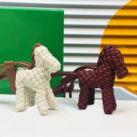 Handwoven Woven Horse Pendant Leather Bag Charm for Bags Women's High-end Luxury Design Bag Accessories