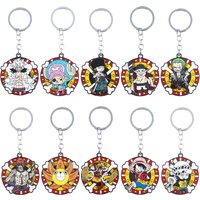 Anime Cartoon Rotatable Keychain Zoro Chopper Sanji Usopp Luffy Thousand Sunny Pendant Key Chain for Women Men Jewelry