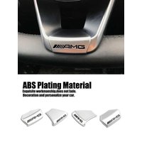 Car Emblem Badge Steering Wheel Decoration Trim Sticker For Mercedes Benz AMG W206 W204 W205 W212 W213 W221 W222 W223 W251 W464