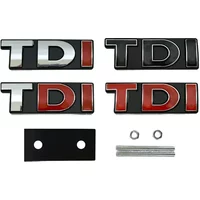 Metal TDI Logo Front Hood Grille Rear Trunk Badge Emblem Sticker Decals for VW Polo Golf MK5 MK6 Jetta Passat GTI Touran Bora