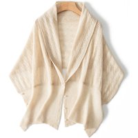100%Cashmere Cardigan Scarf Sweater Women Winter Korea Fashion Pearl Cashmere Cape Dual-Purpose Pushmia Soft Warm Knitwea Shalws