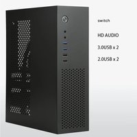 PC Case Support Vertical/Horizontal Placement For Micro ATX Motherboard (24.4x24.4cm) ITX Motherboard (17x17cm) Small 1U Chassis