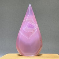 High-Quality Pink Agate Free-Form Torch Natural Quartz Reiki Therapy Chakra Meditation Massage Energy Home Decoration Gift