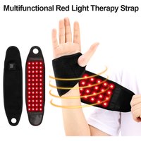 Red Light Therapy Sports Wrist Wraps 660nm 850nm 48 lamp Infrared Belt Support Brace Wrist Protector Promote Blood Circulation