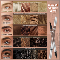 2 In 1 Eyebrow Pencil 4d Micro-sculpting Dual-ended Eyebrow Long-lasting Liquid Eyebrow Pen Like Real Velvet Wild Eyebrow Pencil