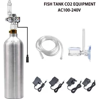 Aquarium DIY CO2 Pressure Reducing Valve Aluminum Alloy Gas Cylinder with Solenoid Valve Bubble Meter Fish Tank CO2 Equipment