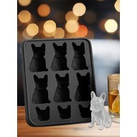 French Bulldog Ice Tray 6-Cavity Ice Molds Silicone for Whiskey Cocktail Bourbon Cute Novelty French Bulldog Gifts for Decor