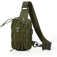 Outdoor Water Bottle Waist Bag Phone Crossbody Storage Pouch Camping Cycling Chest Bag Multifunctional Tactical Chest Bag Men's