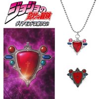 Anime JOJOS Red Rock Enamel Brooch Fashion Handsome Necklace Cosplay Accessories Men'S And Women'S Brooch Necklace Fan Gifts