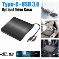 New Drive Enclosure 9.5mm USB 3.0 Type C SATA External DVD CD-ROM RW Player Optical Drives Enclosure Case for Laptop PC Desktop