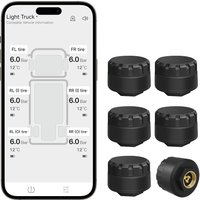 Waterproof IP67 Wireless Bluetooth Tire Pressure Monitor External Sensor BT APP Display Fit All Cars Motorcycle & 6-Wheel Truck