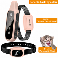 YHLC Collier anti-miau pour chat 800 m, collier vibrant automatique sans choc pour chats, collier conçu pour entraîneur de chat pour arrêter de meow