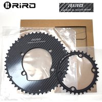 RIRO 110BCD Carbon Chainring 11/12S 4 Bolts Road Bike Double Chainwheel for Shimano 105 R7000 R8000 R9100 R7100 R8100 R9200