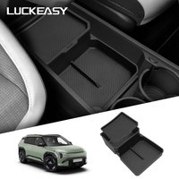 for Kia EV3 EV4 2024-2026 Centeal Console Layer Lower Storage Box Tray Organizer Case Car Interior Accessories Black