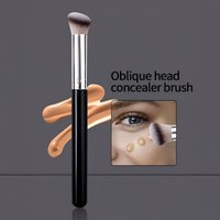 1pc Concealer Brush, Round Blush Brush, London Brush, Portable Facial Makeup Brush, Suitable for Beginners, Seamless Application