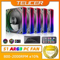 TEUCER Prism S1 ARGB 120mm (12cm) PC Fan Bundle - Water Cooling & RGB Lighting for Gaming and High-Performance Systems