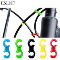 ESLNF 10pcs/set S Buckle Bike Brake Derailleur Shift Clips Buckle Cable Line Tube Rotatable MTB Brake Line Clip Ring Clasp