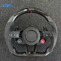 For Audi R8, A1, A3, A4, A5, A6, A7, A8, Q3, Q5, Q7, Q8, TT, carbon fiber LED, Alcantara material sports steering wheel