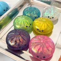 Blind BoxNew Glitter Dumpling Squishies Dumpling Squishy With Box Dumplings Sensory Squeeze Toy for Stress Relief