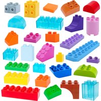 6 Pcs Big Building Blocks Accessories Compatible Enlighten Large Bricks Children Kids Foundation Smooth Plastic Educational Toy