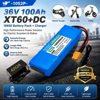 Neues Upgrade 18650 Lithium-Ionen-Akkupack 10S2P 36V 100000mAh 500W mit integriertem BMS-Schutz, wiederaufladbarer Ersatzakku für Elektroroller, E-Bike und modifizierte Fahrzeuge.