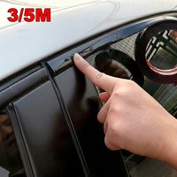 3M/5M Black Moulding Trim Car Door Protector Stickers Strip Bumper Grill Car Anti-Collision Tape Door Edge Guard Plate Sticker