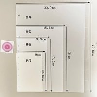 A4/A5/A6/A7 Ring Seperator Pages 6/8 Sheets Binder Devider PP Separator Pages Budget Book Accessory Journal Agenda Notebook Part