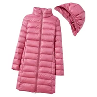 2025 9 Colors Plus Size 5xl 6XL 7XL Womens Down Jackets Long Ultra Light Thin Casual Coat Puffer Jacket Slim Remove Hooded Parka