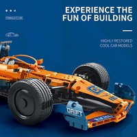 Reobrix 11006-7 Remote Control F1 Formula Racing Car Model Puzzle Building Block Toy