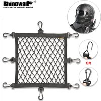 Rhinowalk Motorcycle 8 Metal Or Plastic Hooks Helmet Holder Net Motorbike Luggage Net Holder Mesh Storage Trunk Bag Accessories