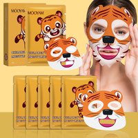 Animal Character Sheet Spa Masks for Kids Teens Collagen Hydrating Moisturizing Skincare Christmas Gift Set Party Favors, 5 Pack