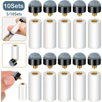 5/10 Sets of Billiard Cues Tips Replacement with Pool Cue Stick Ferrules Billiard Cues Tips Screw on Pool Cue Tips Pool Cue Tips