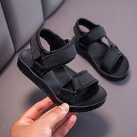Sandales d'été décontractées pour garçons, chaussures d'école en caoutchouc, respirantes, à bout ouvert, pour la plage, 2021